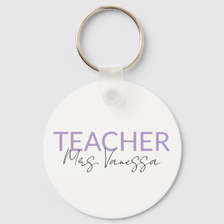 Chaveiro Personalization Teacher Name keychain, Retro Teach