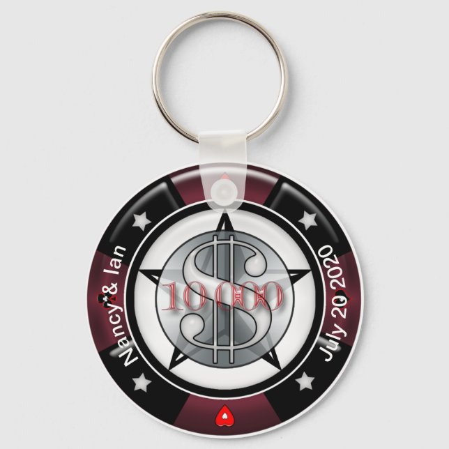 Chaveiro Personalizável Chip de Vegas Keepsael (Frente)