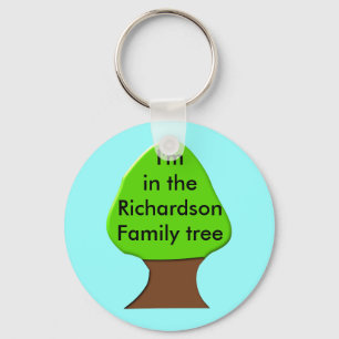 Chaveiro personalizável da árvore da família