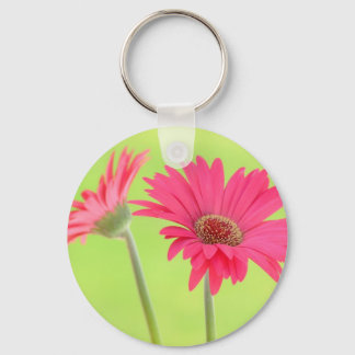 Chaveiro Personalizável Gerber Daisiers Rosa em Verde