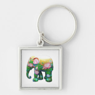 Chaveiro Personalize as flores animais de África da selva d