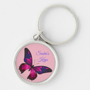 Chaveiro *Personalize* cor-de-rosa da borboleta