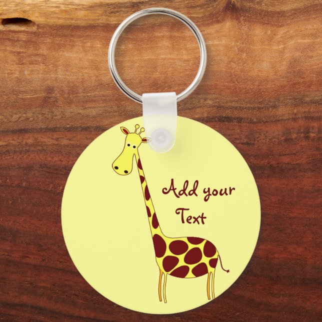 Chaveiro Personalize! Design de Girafa Fofa (Frente)