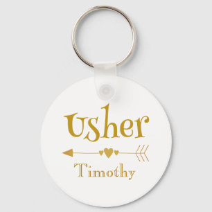 Chaveiro Personalize Usher que Wedding o presente do favor