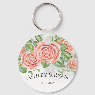Chaveiro Personalized blush pink floral