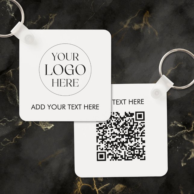 Chaveiro Personalized Business Logo QR Code Modern Employee (In situ)