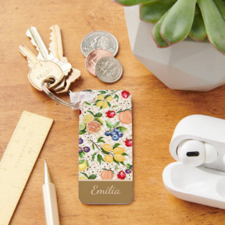 Chaveiro Personalized citrus Brown and beige pattern