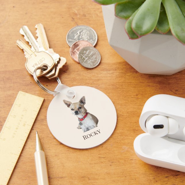 Chaveiro Personalized Dog Photo | Custom Pet Name  (Mesa)