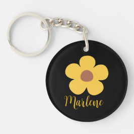 Chaveiro Personalized floral keychain for her