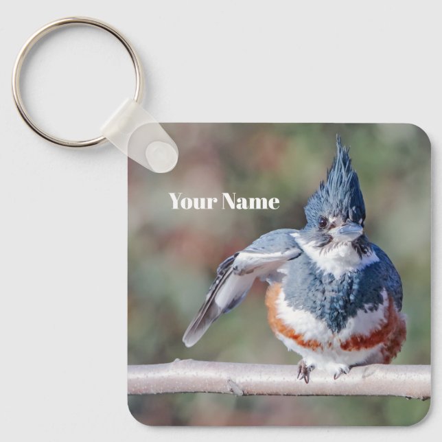 Chaveiro Personalized Kingfisher Friendly Bird (Frente)