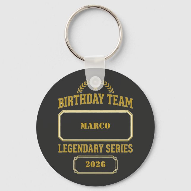 Chaveiro Personalized Legendary Series Gold  Birthday (Frente)