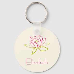 Chaveiro Personalized Lotus Flower / Water Lily