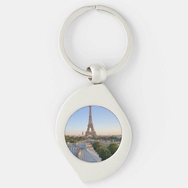 Chaveiro Personalized Paris City Skyline Souvenir  (Frente)