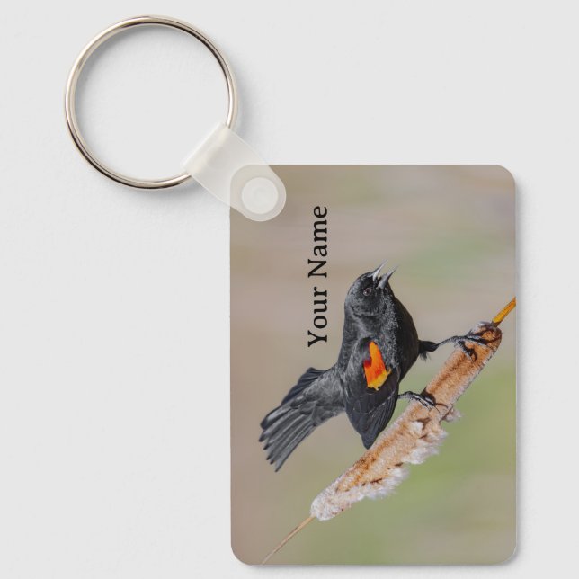 Chaveiro Personalized Red-Winged Blackbird Keychain (Frente)