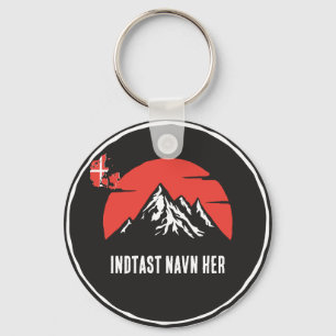 Chaveiro Personligt bynavn Danmark rundt design