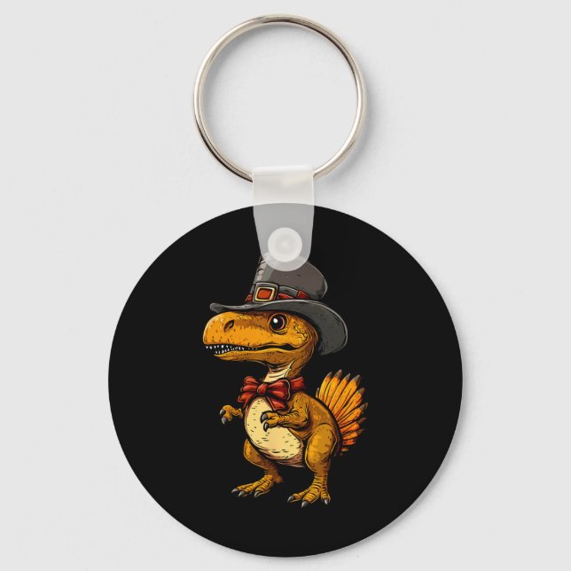 Chaveiro Peru Fofa Dinossauro Dia de Ação de Graças Peru Fo (Frente)