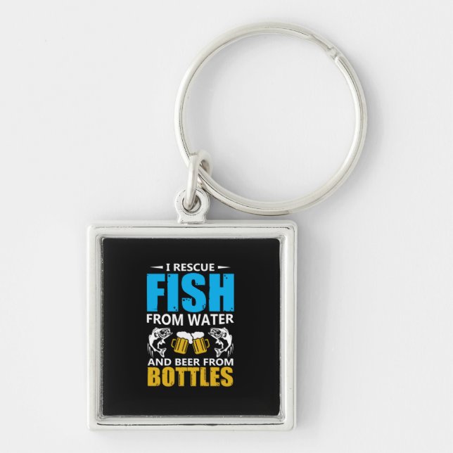 Chaveiro Pesca Arte I Resgate Peixes De Água (Frente)