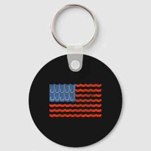 Chaveiro Pesca Bandeira Americana Patriótica Pesca 4 De Jul