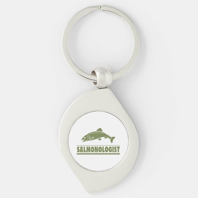 Chaveiro Pesca de salmão Humorístico (Frente)