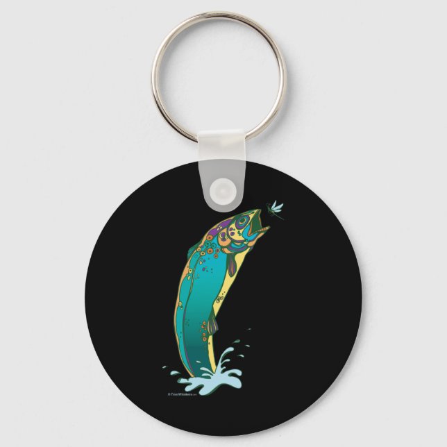 Chaveiro Pesca de Trutas Psicodélicas (Frente)