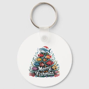 Chaveiro Pesca Engraçada Árvore de Natal Pescador
