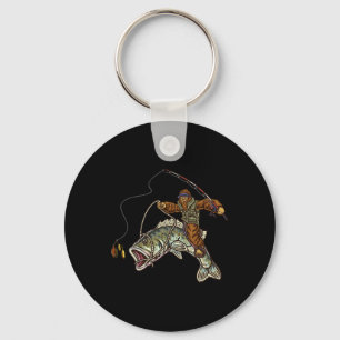 Chaveiro Pescador de black bass Bigfoot