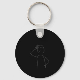 Chaveiro Pescador de Boneco de Palito Triste Sem Pesca Hoje