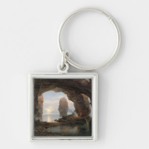Chaveiro Pescador em uma gruta, Helgoland, 1850 (o óleo