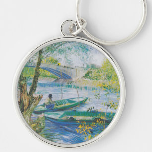 Chaveiro Pescadores e barcos de Van Gogh no Pont de Clichy