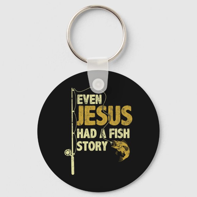 Chaveiro Pescaria Até Jesus Tinha Uma História de Peixe Eng (Frente)