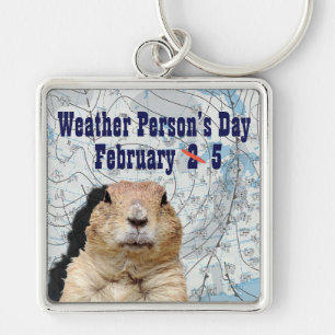 Chaveiro Pessoa do tempo dia o 5 de fevereiro nacional