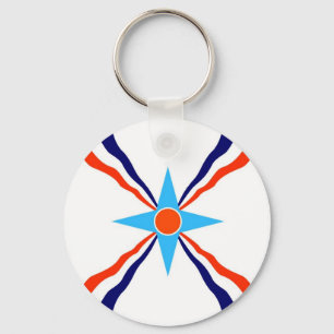 Chaveiro pessoas assyrian da bandeira étnica