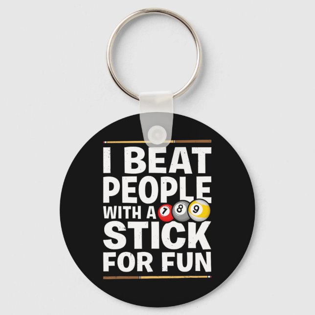 Chaveiro Pessoas De Beat De Jogo De Snooker Com Jogadores D (Frente)