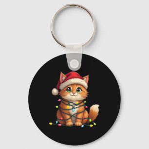 Chaveiro Pet Animal Ragdoll Cat Lover Santa Hat Natal L