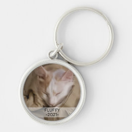 Chaveiro Pet Cat Dog Photo Name Modelo