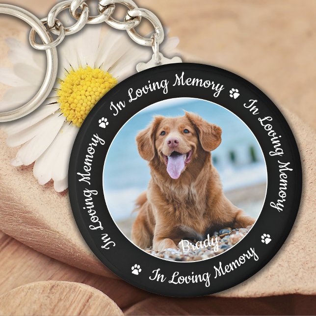 Chaveiro Pet Memorial In Loving Memory Dog Photo (Criador carregado)