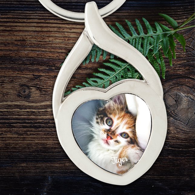 Chaveiro Pet Photo Dog Cat Lover Personalizado (Criador carregado)
