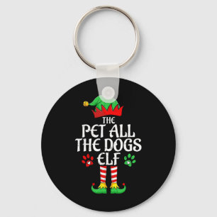 Chaveiro Pet Todos Os Cães Elf Xmas Correspondendo À Famíli