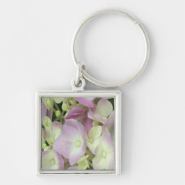 Chaveiro Pétalas de Hydrangea, Cor-de-Rosa, Branca Antiquad