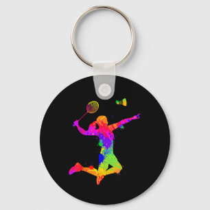 Chaveiro Peteca de Badminton, Jogador de Badminton, Garotas