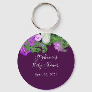Chaveiro Petunia Floral, Chá de fraldas Púrpura, favorita