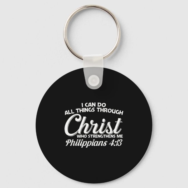 Chaveiro Philipans 4 13 I Can Do All Things Through Christ  (Frente)