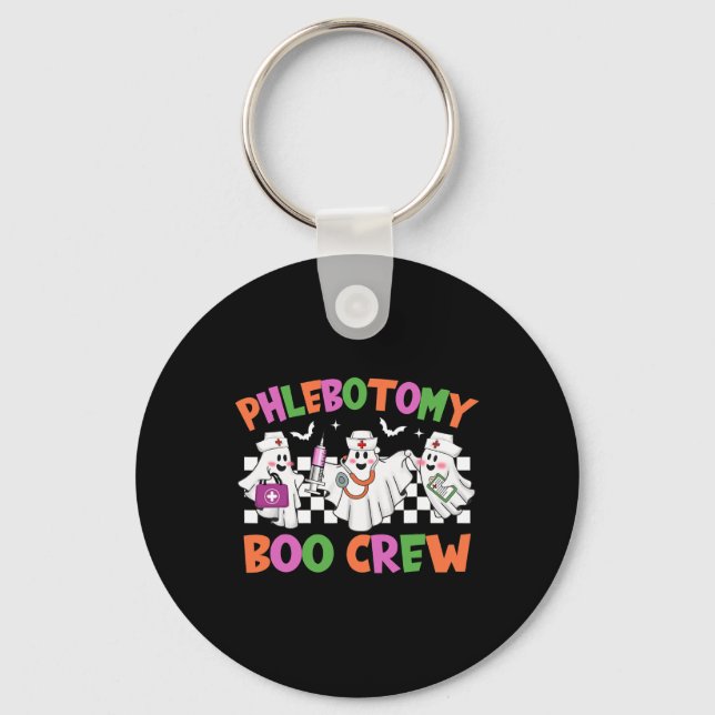 Chaveiro Phlebotomy Boo Crew Phlebotomist Figurume de Hallo (Frente)