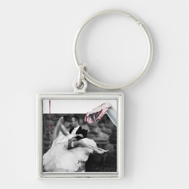 Chaveiro Photo Key Chain zombie drip de sangue personalizad (Frente)