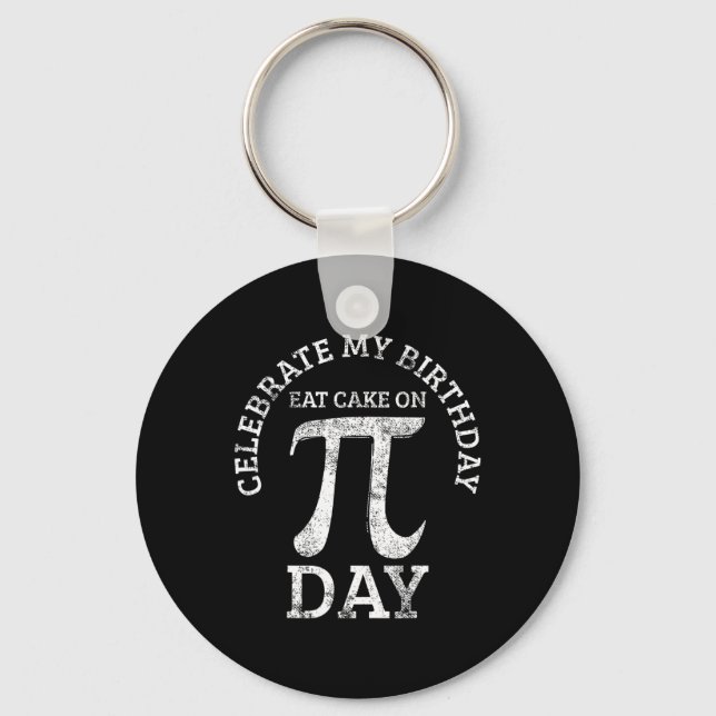 Chaveiro Pi Birthday Math Day Vintage (Frente)