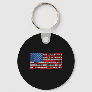 Chaveiro Pi Day U Flag Patriótico Math Lover Pi Day
