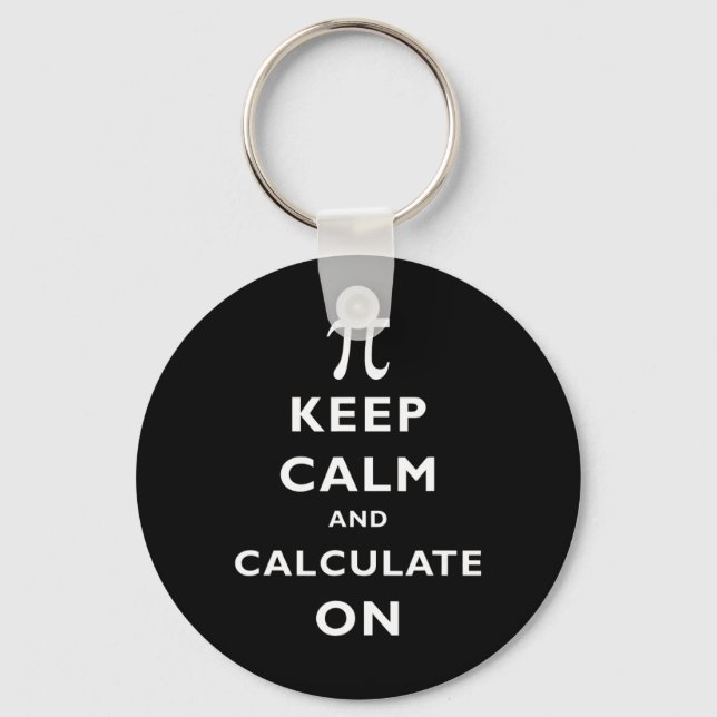 Chaveiro Pi Fique Calmo E Calcule No Nerd Matemático Pi Dia (Frente)