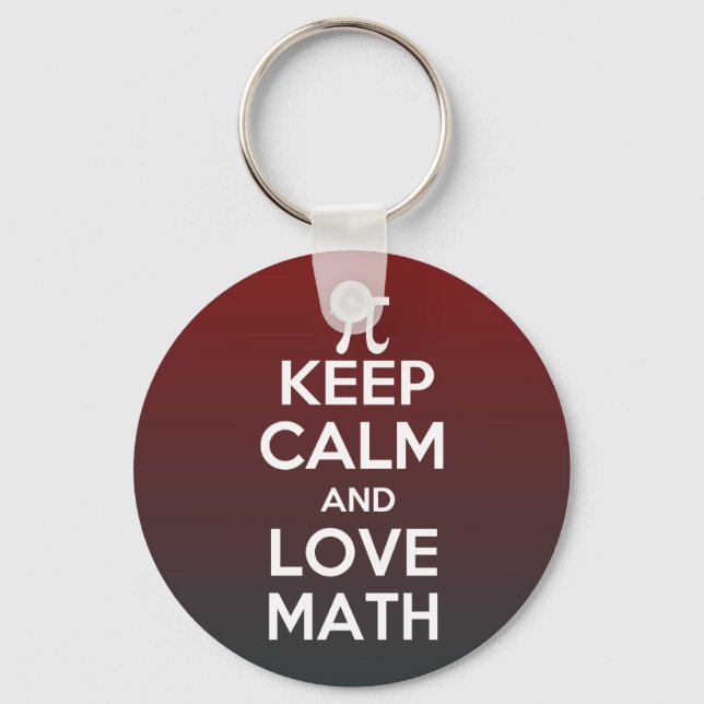 Chaveiro Pi mantenha calma e ame matemática (Frente)