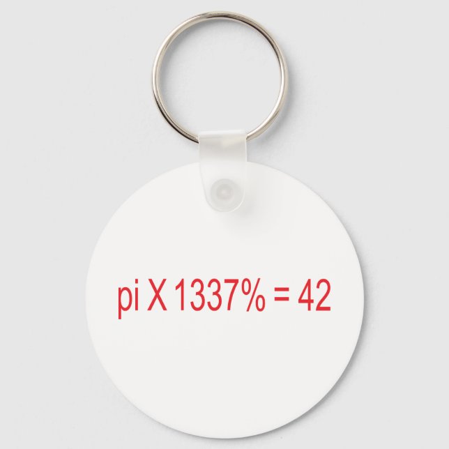 Chaveiro pi X 1337% = 42 (Frente)