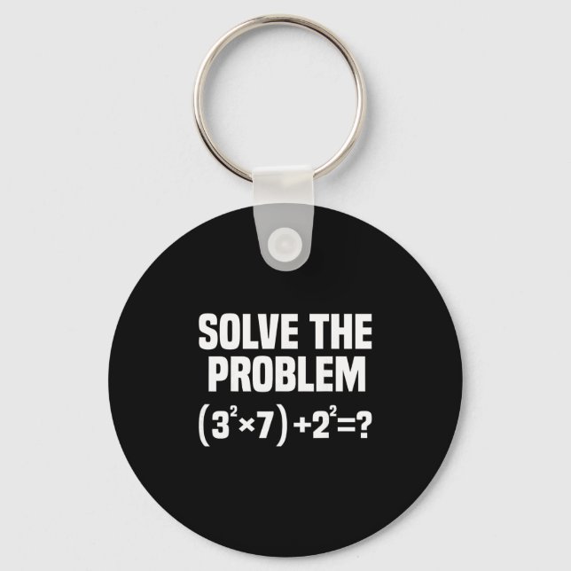 Chaveiro Piada 67 Meme Matemática Seis Sete Professor Brain (Frente)